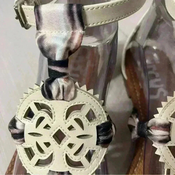 Circus Sam Edelman Women Becca White Beige Gladiator Zip-Up Back Sandals Sz9 - Picture 7 of 10